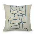 thumbnail image 4 of Ins Wind Linen Pillowcase Simple Creative Cushion Abstract Leaf Pillow Square Cushion Cover 11, 4 of 4