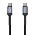 thumbnail image 3 of TELLUR Type C to Type C Data Cable, Fast charging 3A, 60W, 100 cm, Nylon, Compatible with Type-C devices, Black, 3 of 6