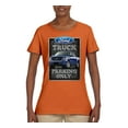thumbnail image 2 of Ford Truck Parking Only Sign Gift for Owners of Ford Trucks | Womens Cars and Trucks Graphic T-Shirt, Orange, Large, 2 of 3