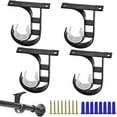 thumbnail image 1 of shiyou-Ceiling Curtain Rod Bracket Heavy Duty Ceiling Mount Curtain Rod Ceiling Curtain Rods Hooks Hangers Curtain Rod Holders Fitting for 1 to 1.2 Inch Drapery Rods, 4 Pack, 1 of 4
