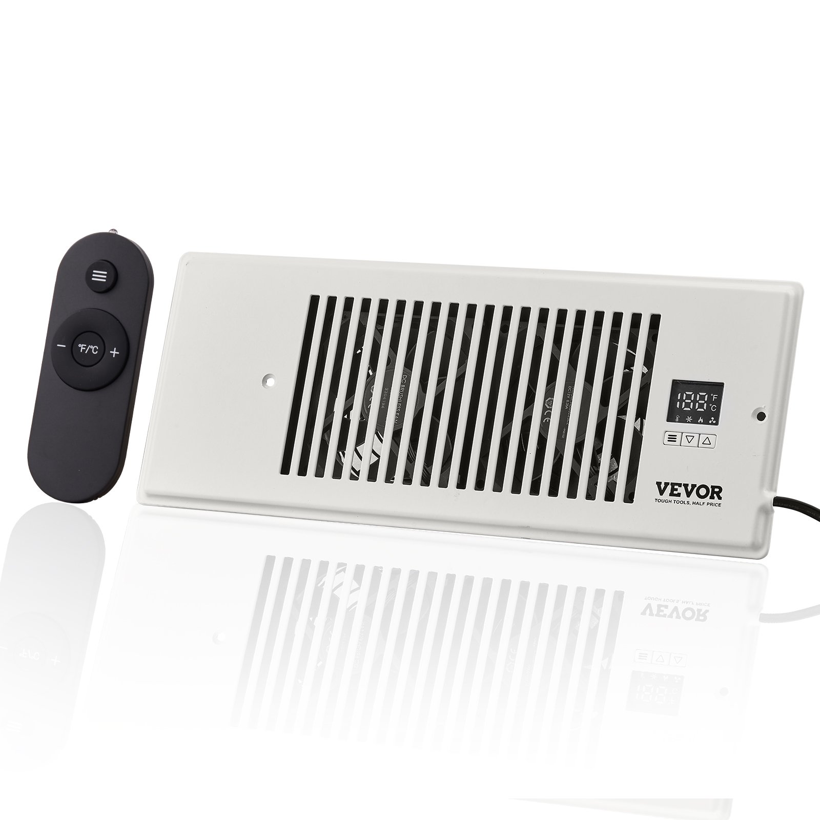VEVOR Register Booster Fan, Quiet Vent Booster Fan Fits 4” x 12” Register  Holes, with Remote Control and Thermostat Control, Adjustable Speed for  Heating Cooling Smart Vent, White | Walmart Canada
