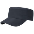 thumbnail image 2 of Unisex Quick-Dry Flat Top Cap, Lightweight Breathable Baseball Cap with Adjustable Buckle, Sun Protection Outdoor Hat for Training and Travel, Classic Solid Color Sport Cap for All Season Wear Navy, 2 of 5
