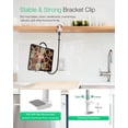 thumbnail image 4 of Clip On Tablet Stand, Adjustable iPad Stand with 360° Rotation Adjustable Safety Twist Lock Handle, For 4.0-12.9 Inch, 4 of 10