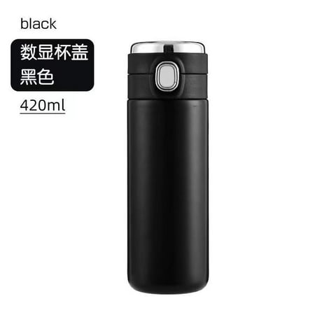 

Smart Temperature-Display Insulated Cup Trendy Stainless Steel Water Bottle Perfect for Students Custom Gift Wholesale Available (black 420ml)