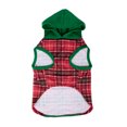 thumbnail image 3 of Vibrant Life, Dog and Cat Clothes, Plaid Pet Hoodie, Red, XS, 3 of 8