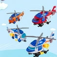 thumbnail image 7 of Oioii Helicopter Toy with Lights and Sound,Simulative Rescue Helicopter Vehicles Toys,Pull-Back Propeller Army Toys Toddler Kids Boys Gifts, 7 of 7