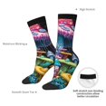 thumbnail image 4 of Xecao Colorful Mushroom Pattern Sport Socks for Women and Men Crew Socks Sporty Calf Socks Casual Socks, 4 of 6