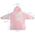 thumbnail image 7 of Pink Floral and Petal Pattern Blanket Hoodies for Kids 6-13YR Oversize Wearable Blanket Hoodies for Boys Girls Teens, 7 of 7