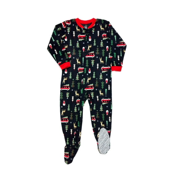 Carter's Christmas Tree, Snowman, Reindeer Fleece Footed Pajama Sleeper (Size 5T)