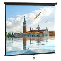 Projector Screen Manual Pull Down 120" Projection Screen for Home Cinema Black