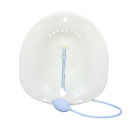 Sunisery Foldable Sitz Bath Tub for Soak and Steam Over the Toilet Seat with Hand Flusher