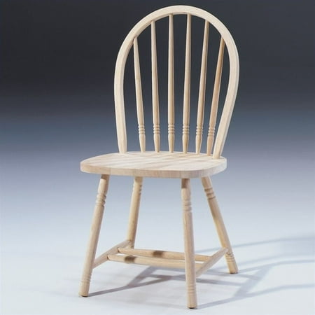International Concepts Unfinished Windsor Spindle-Back ...