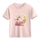 thumbnail image 4 of Blusas y camisas de manga corta con cuello redondo para niños Camiseta de verano de manga corta estampada para niñas Jersey elegante de cuello redondo para niños Top de algodón, 4 of 6