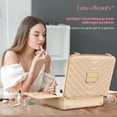 thumbnail image 7 of EasyinBeauty Travel Makeup Case with Lighted Mirro- Pink, 7 of 7