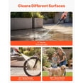 thumbnail image 4 of convenient Cordless Pressure Washer, 2.64 Gal Tank, Foldable, 109 PSI, 3 Nozzles + 2 Brushes, 78.7" Hose, for Bike/Patio/Camping, 4 of 7