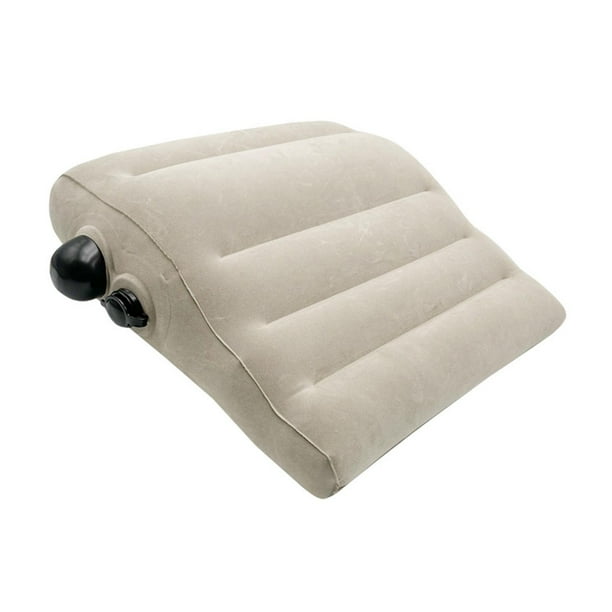 Almohada de cuña de viaje, almohada de cuña inflable, cojín inflable, cómoda almohada inflable de soporte para piernas para dormir y viajar
