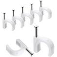 thumbnail image 1 of SHAR 400 Pack Strong and Durable Round Cable Clips 10mm Cable Tidy, 1 of 5