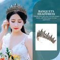 thumbnail image 3 of GOOHOCHY Crown for Wedding Bridal Tiara Rhinestone Crown Shiny 1 Piece, 3 of 8