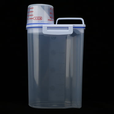 asvel 7509 rice container bin with pour spout plastic clear 2kg -  Walmart.com