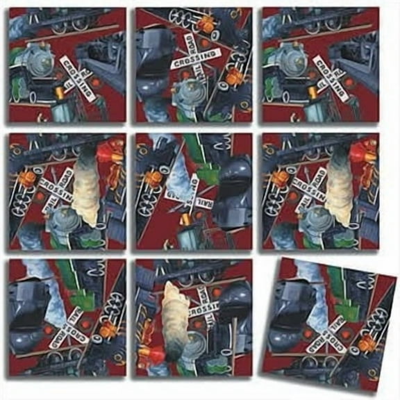 B Dazzle Pufferbellies Trains Scramble Squares 9 Piece Puzzle