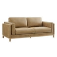 thumbnail image 2 of Modway Roscoe 81 inch Vegan Leather Sofa in Toast, 2 of 10