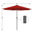 thumbnail image 2 of Mondawe 9ft Patio Umbrella 32 LED Solar Light Market Umbrella Red with Tilt and Crank, 2 of 8