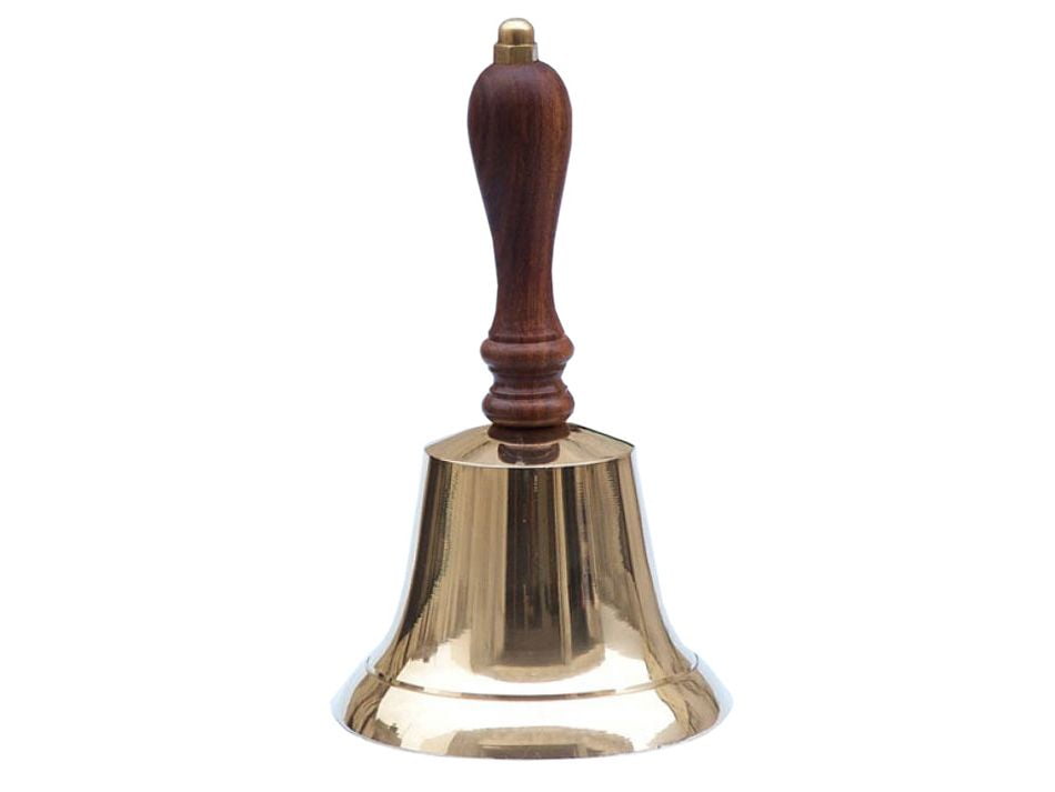 Brass Hand Bell 7" Brass Bell Decoration Nautical Gift Brass Bell