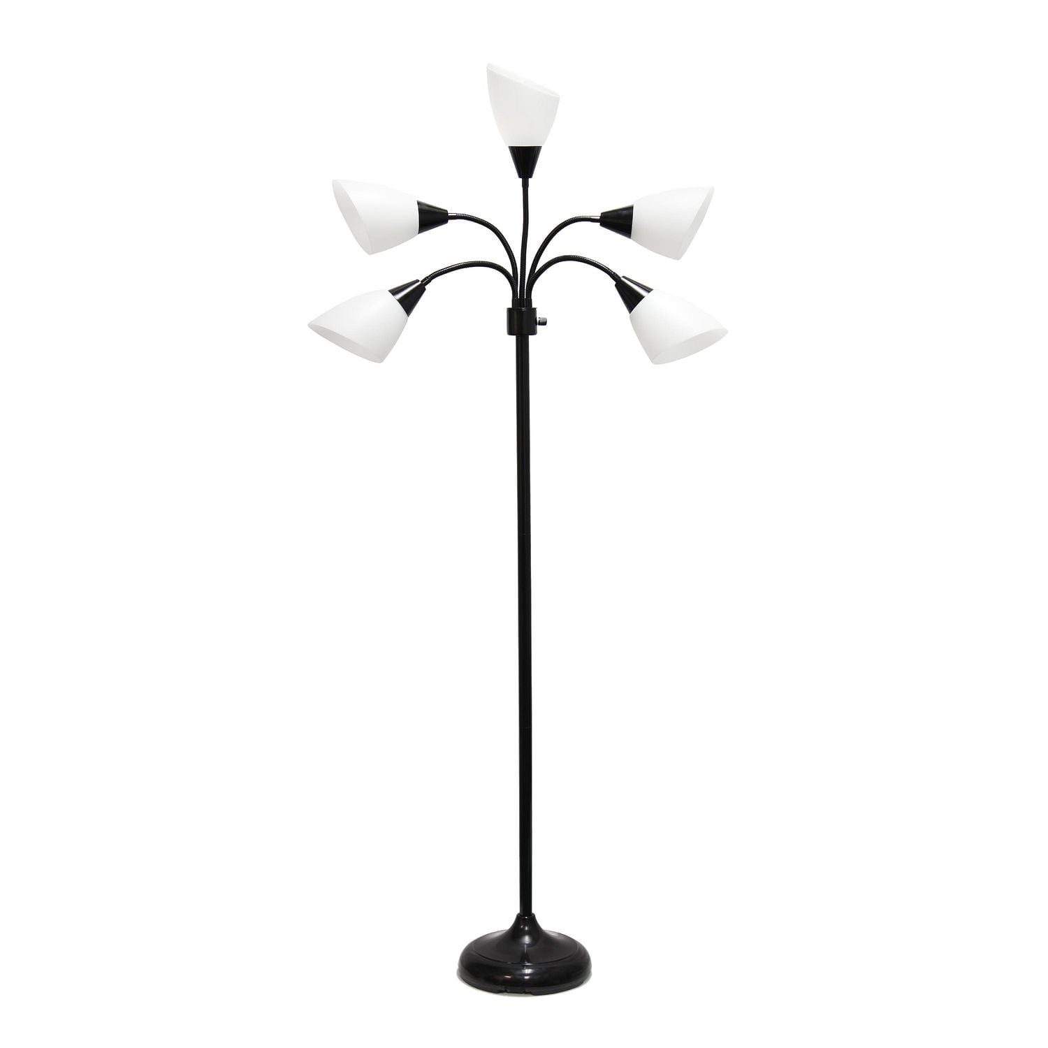 Simple Designs 5 Light Adjustable Gooseneck Floor Lamp