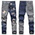 thumbnail image 3 of Ardorlove Boy's Skinny Slim Fit Ripped Distressed Stretch Denim Jeans Pants Straight Fit Washed Denim Jeans, 3 of 8