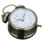 Metal Twin Bell Loud Alarm Clock,mute Wind Up Mechanical Clock,with Night Light