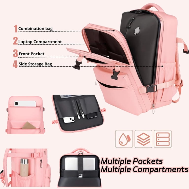 VGCUB Vacuum Backpack With Pump - 32L Compression Travel Bag With USB Port, Shoe Compartment