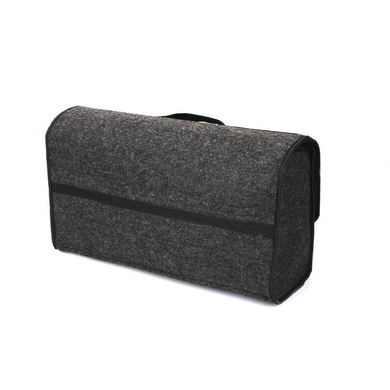 Large Anti Slip Car Trunk Bag Compartment Boot Storage Organiser Gray Case  Utility Soft Felt Tool Bag 