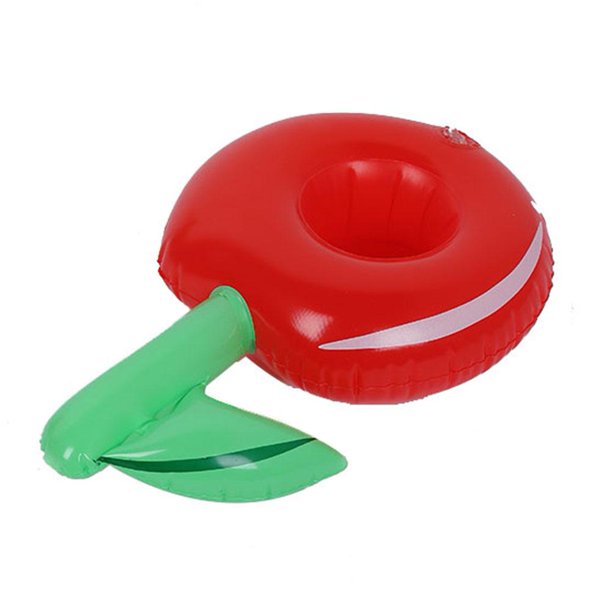 Soporte para taza de PVC suave estilo Ins impermeable para fiesta en la piscina (manzana)