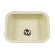 Porcela Series Porcelain Enamel Steel Undermount Single Bowl Kitchen Sink- Biscuit