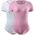 thumbnail image 5 of CutiePlusU Cotton Button Crotch Bodysuit Adult Onesie Pajamas Classics 2 Pack Pink XS, 5 of 5