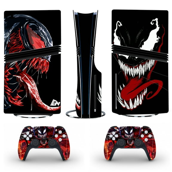 Full Body Vinyl Skin Stickers for PS5 Pro Disc Edition Console and Controllers