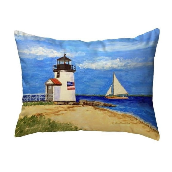 Betsy Drake NC1342 16 x 20 in. Brant Point Lighthouse, MA No Cord Pillow