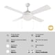 thumbnail image 5 of Ventilador de techo 48", 2 luces E27 40W, acabado blanco, 4 aspas, 3 velocidades, 5 of 7