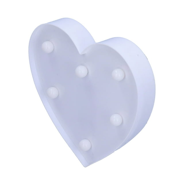 Accesorio de iluminación, luz LED en forma de corazón, lámpara decorativa de 6 LED, lámpara ambiental, artesanía excepcional