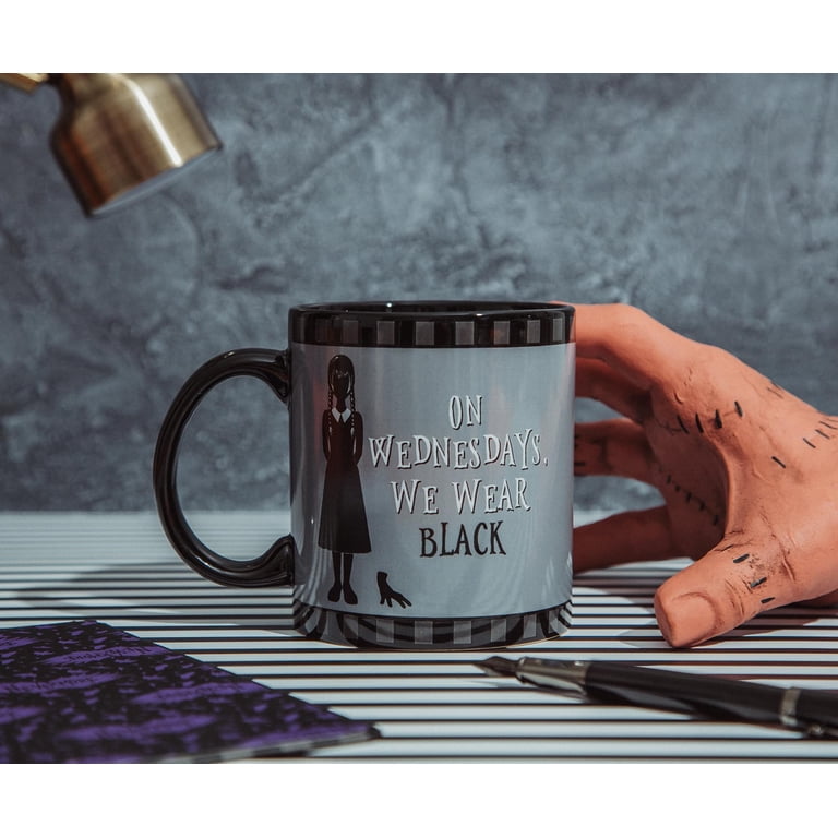 Addams Family Wednesday "On Wednesdays, We Wear Black" 20-Ounce Ceramic Mug  - Walmart.com
