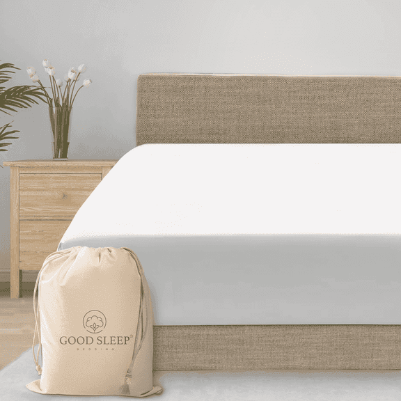 Good Sleep Bedding Luxury Queen Size Fitted Sheet Only White Egyptian Cotton 800 TC for All Age Group