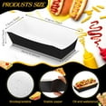 thumbnail image 2 of Lsupdaol 50 Pcs 7" Paper Hot Dog Trays Disposable Paper Food Nacho Boats Hot Dog Holders food Plates Disposable Serving Trays for Carnivals, Parties, Dinner, Cookouts(Black), 2 of 6