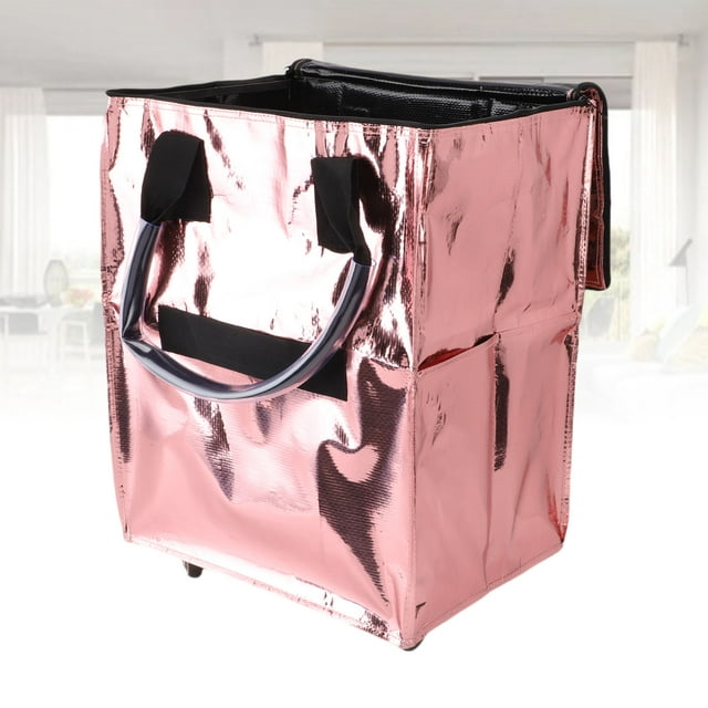 Foldable Shopping Rolling Bag Collapsible Grocery Cart on Wheels with Wheels Lightweight Water Proof Woven Fabric Multifunctional Backpack for Shopping Groceries