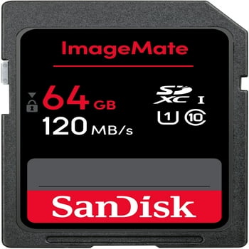 SanDisk ImageMate SD UHS-1 Memory Card - 120MB/s, C10, U1, Full HD, SD Card - SDSDUN4-064G-AW6KN
