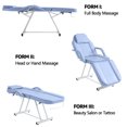 thumbnail image 3 of KIGOTY 3 Fold Adjustable Leather Massage Table w/ Hydraulic Stool, Light Blue, 3 of 8