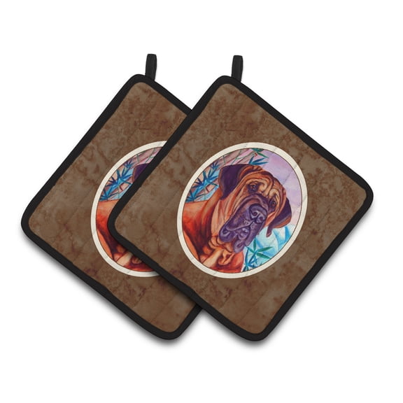 Carolines Treasures 7116PTHD Tosa Inu Pair of Pot Holders  7.5HX7.5W multicolor