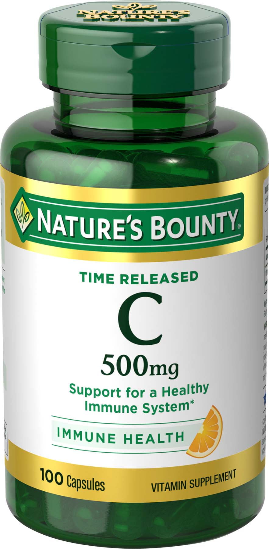 Nature's Bountry Vitamin C Capsules, 500mg, 100Ct