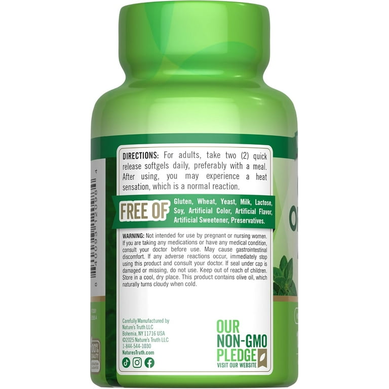 Nature's Truth, Oil of Oregano Softgels, 4000 mg, 150 Count