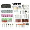 thumbnail image 1 of Yeacher 166PCS 1/8'' Shank Rotary Tool Accessories Set Sanding Polishing Grinding Cutting Accessory Bit, 1 of 7