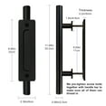 thumbnail image 2 of Black Stainless Steel Vintage Barn Door Handle, 2 of 9